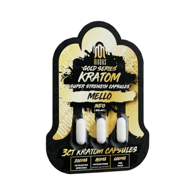 Modus Kratom Gold Series 600mg 3pk Capsules