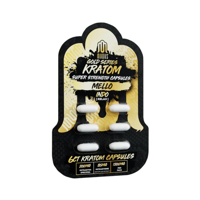 Modus Kratom Gold Series 1200mg 6pk Capsules