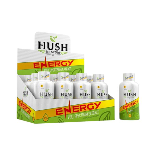 Hush Energy Extract 2X Strength Liquid 60ml Kratom Shot